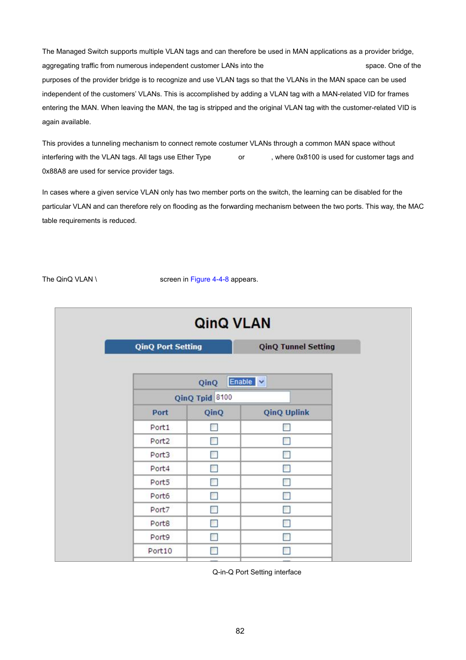 1 q-in-q port setting | PLANET FGSD-1022 User Manual | Page 82 / 226