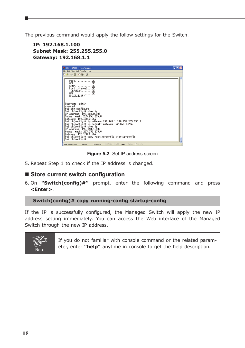 Nstore current switch configuration | PLANET FGSD-1022 User Manual | Page 8 / 12