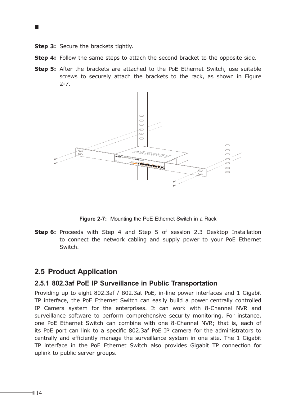 5 product application | PLANET FGSD-910HP User Manual | Page 14 / 28