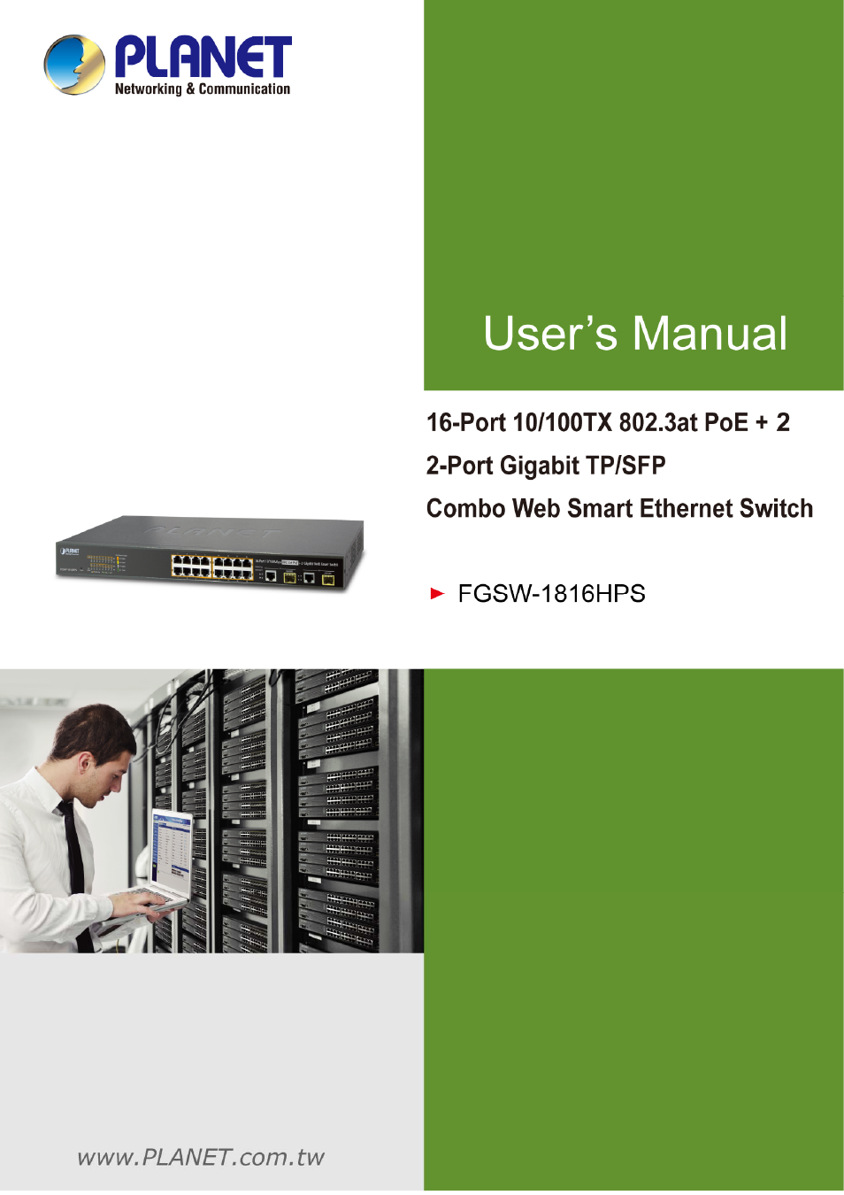 PLANET FGSW-1816HPS User Manual | 105 pages