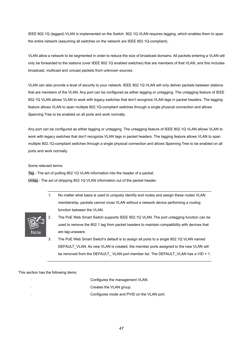 PLANET FGSW-1816HPS User Manual | Page 47 / 105