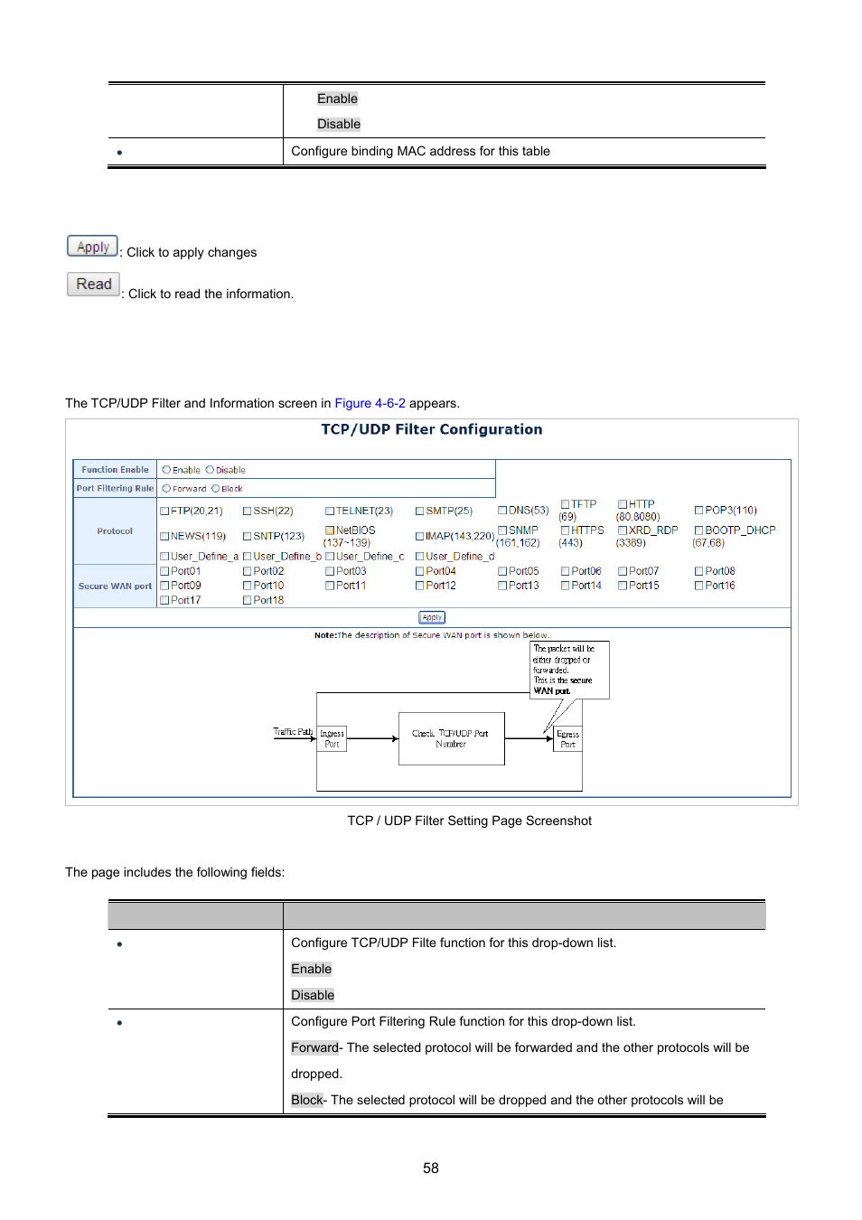 2 tcp/udp filter | PLANET FGSW-1816HPS User Manual | Page 58 / 105