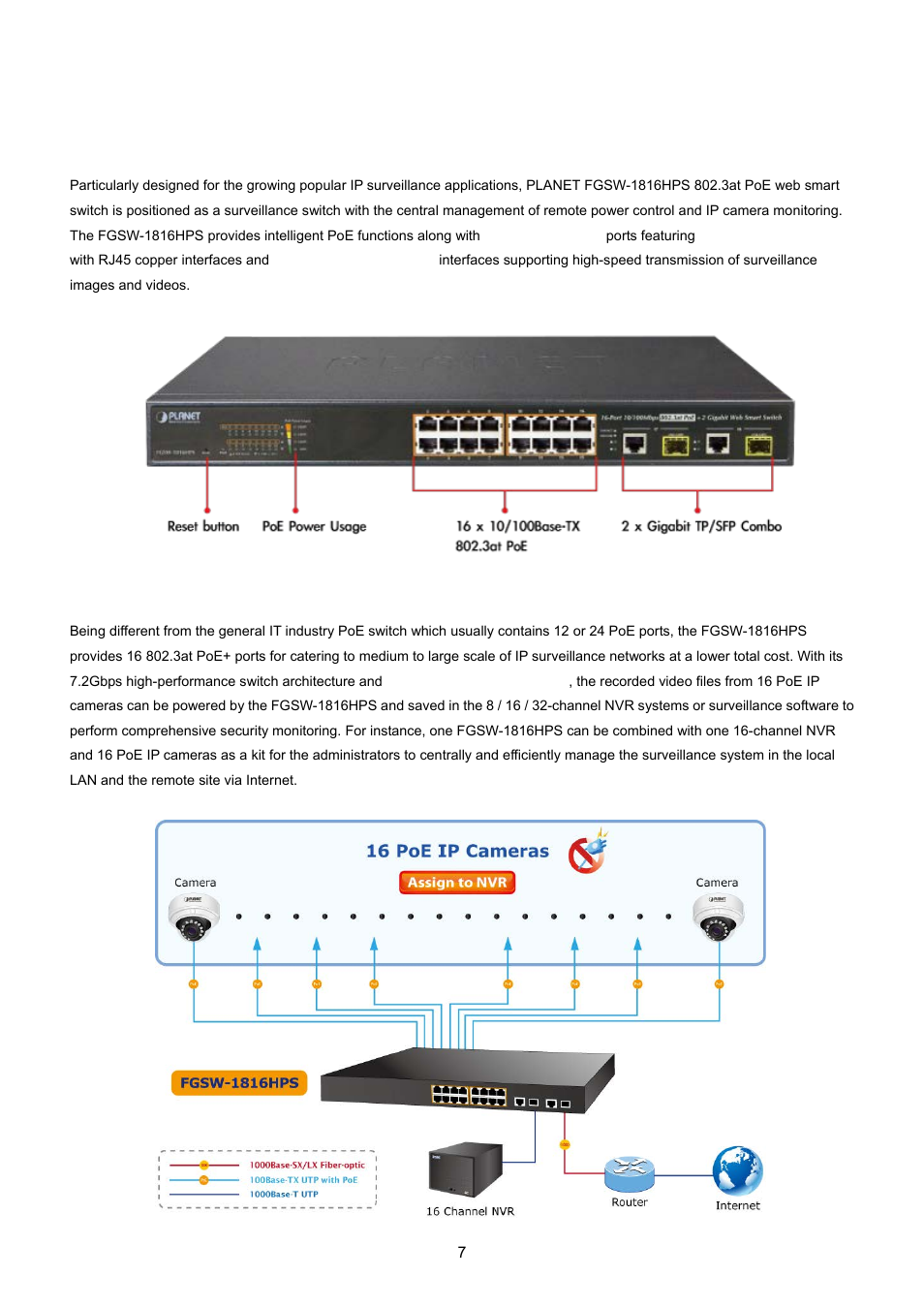 2 product description | PLANET FGSW-1816HPS User Manual | Page 7 / 105