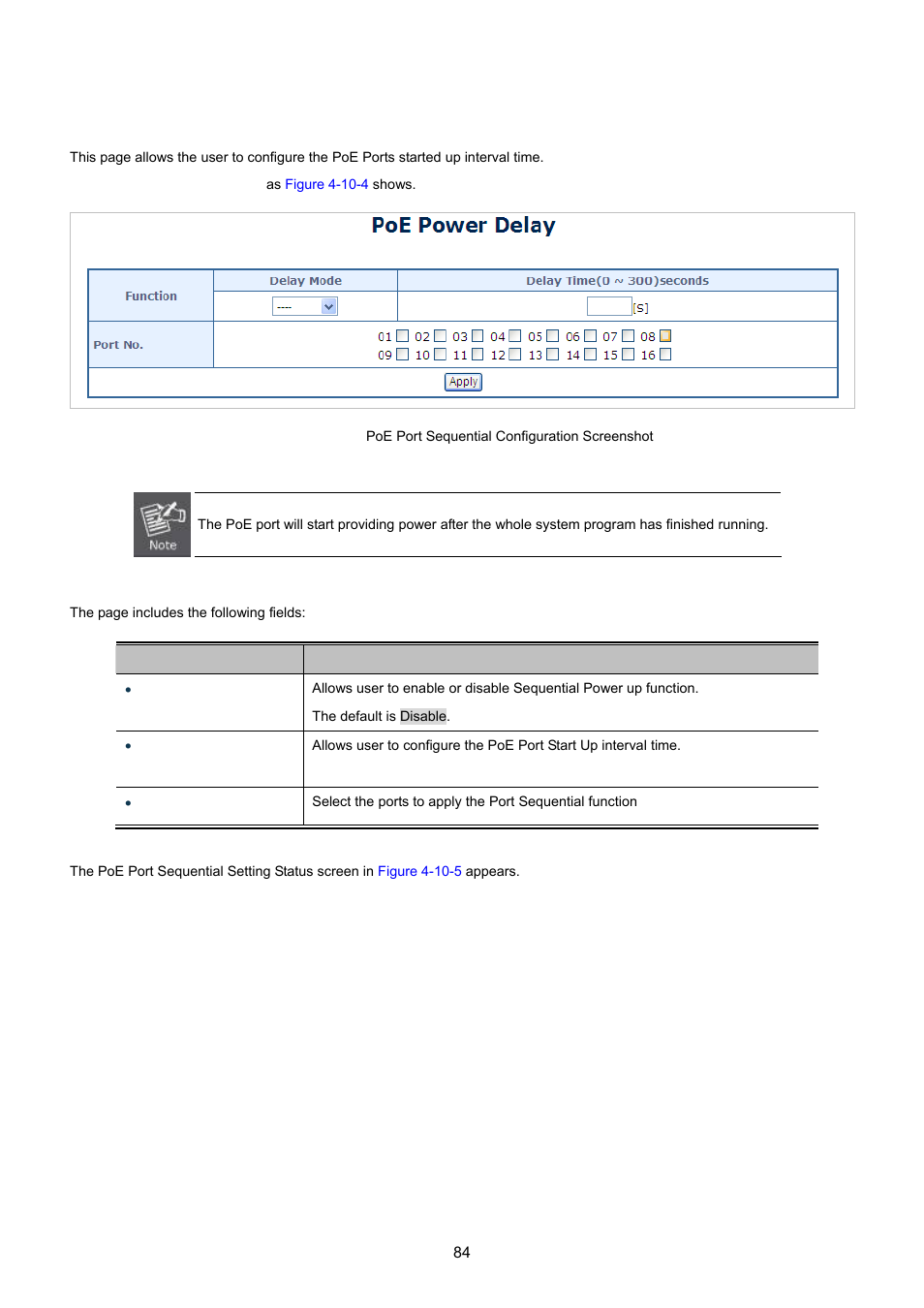 4 port sequential | PLANET FGSW-1816HPS User Manual | Page 84 / 105