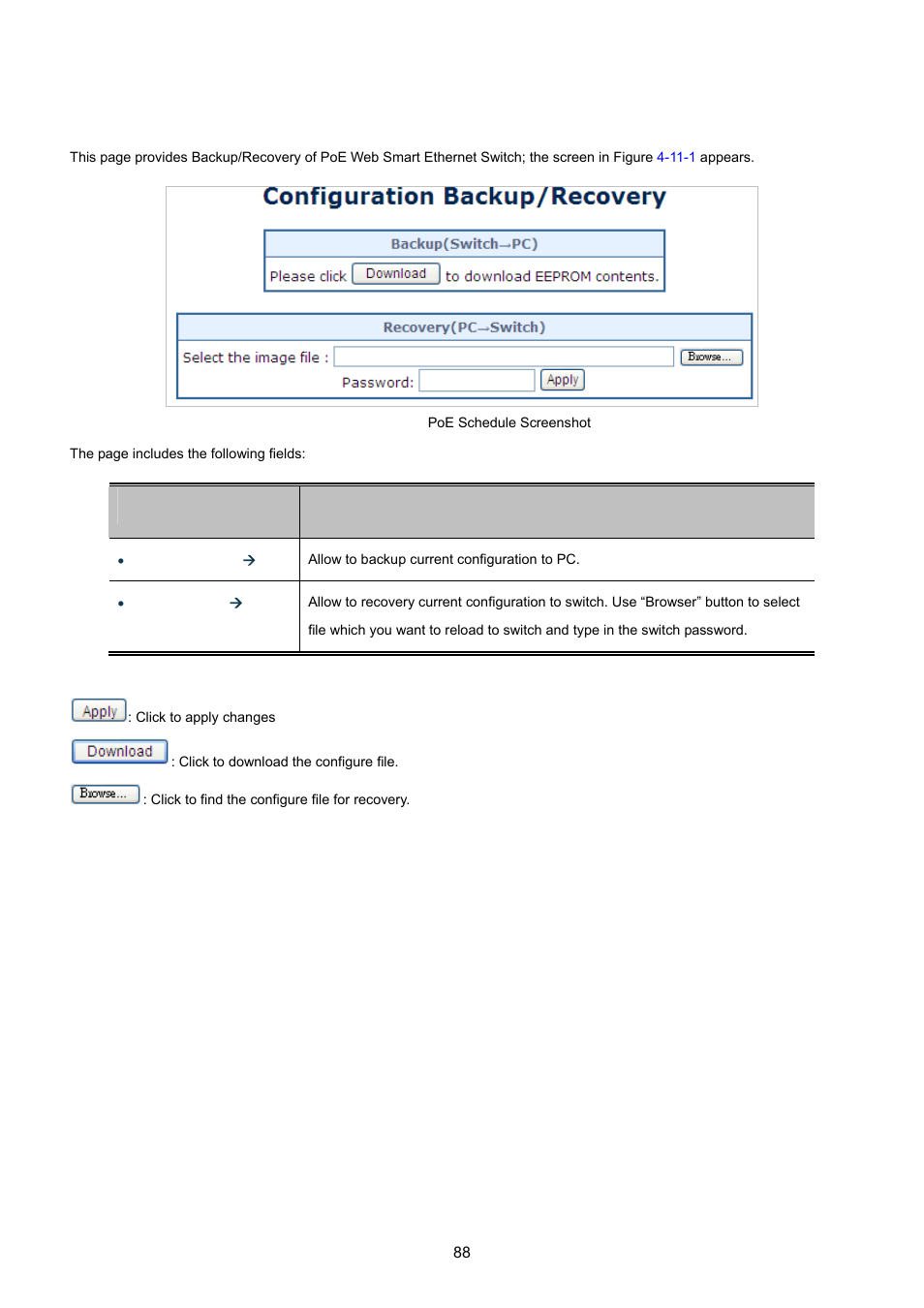 11 configuration backup / upload | PLANET FGSW-1816HPS User Manual | Page 88 / 105