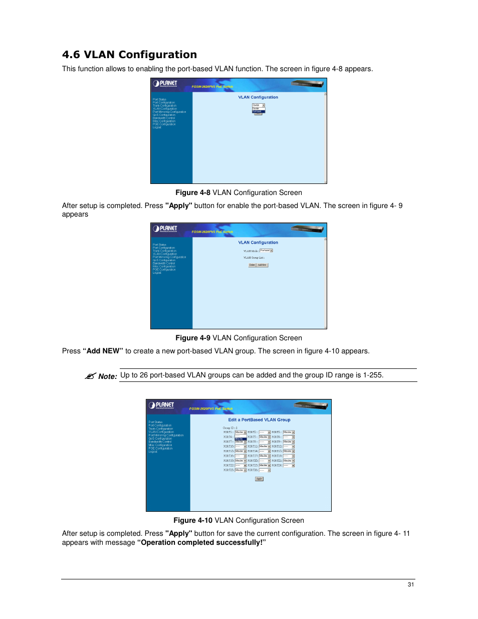 PLANET FGSW-2402PVS User Manual | Page 35 / 50