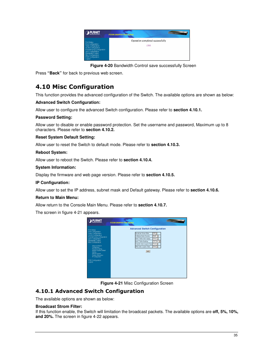 PLANET FGSW-2402PVS User Manual | Page 39 / 50