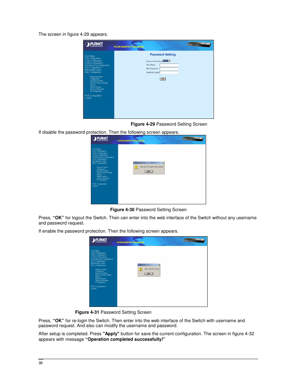 PLANET FGSW-2402PVS User Manual | Page 42 / 50