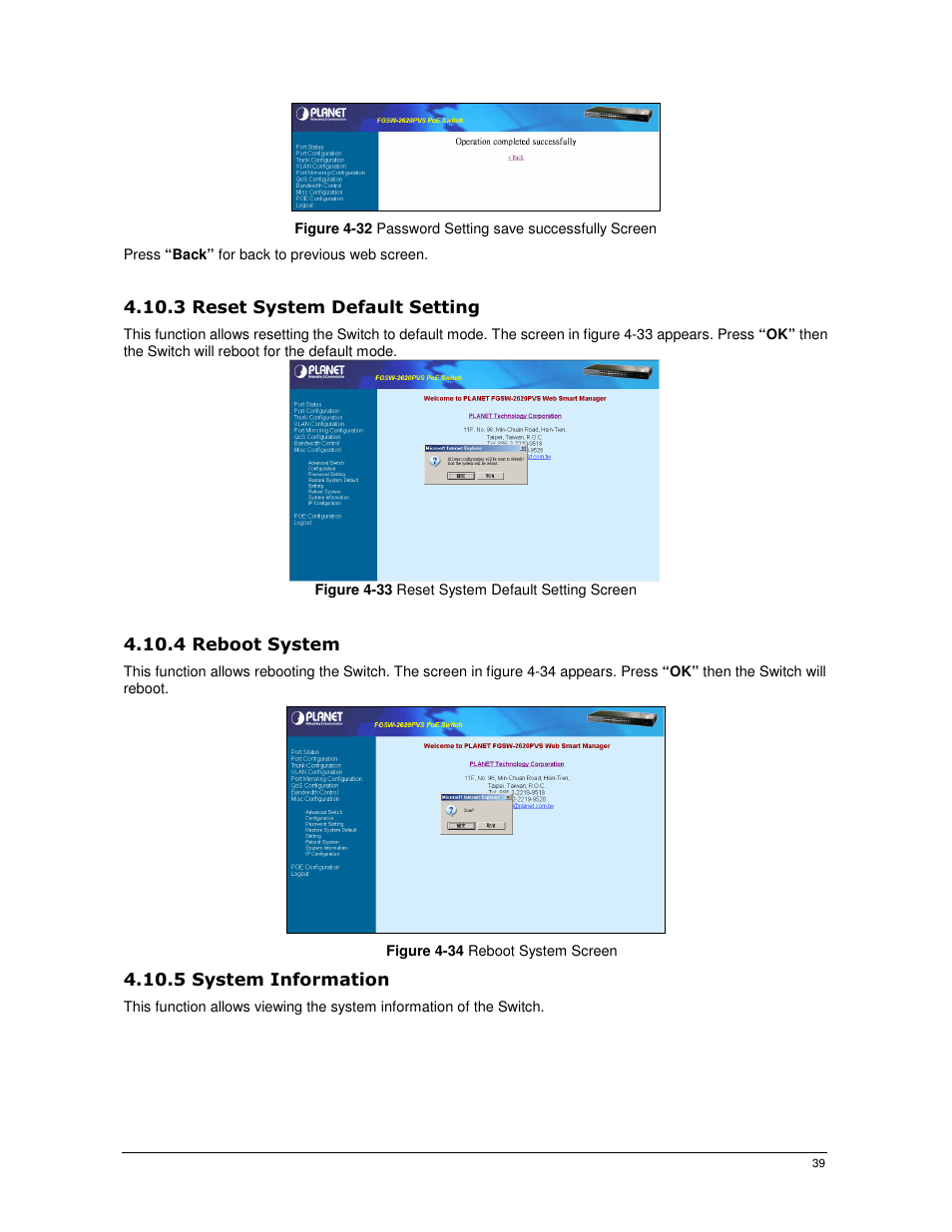 PLANET FGSW-2402PVS User Manual | Page 43 / 50