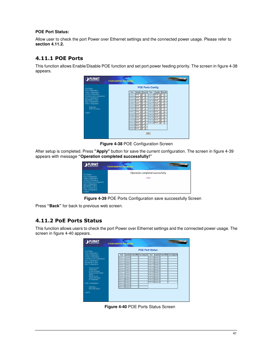 PLANET FGSW-2402PVS User Manual | Page 45 / 50