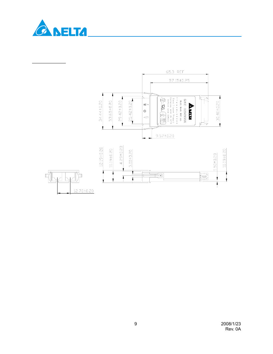 Delta Electronics GBIC-1250A5FR User Manual | Page 9 / 11