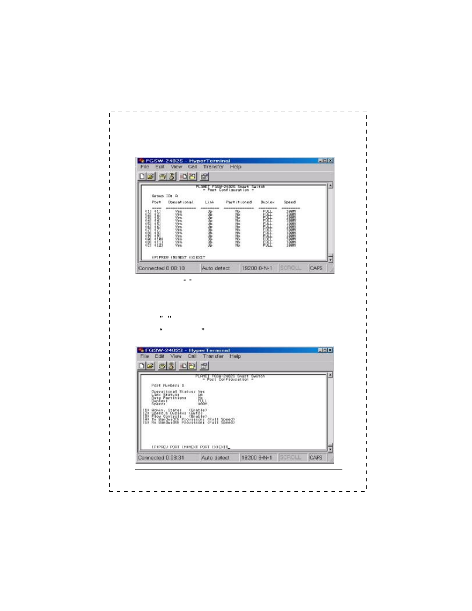 4 submenu :(2) port configuration | PLANET FGSW-2402S User Manual | Page 24 / 39