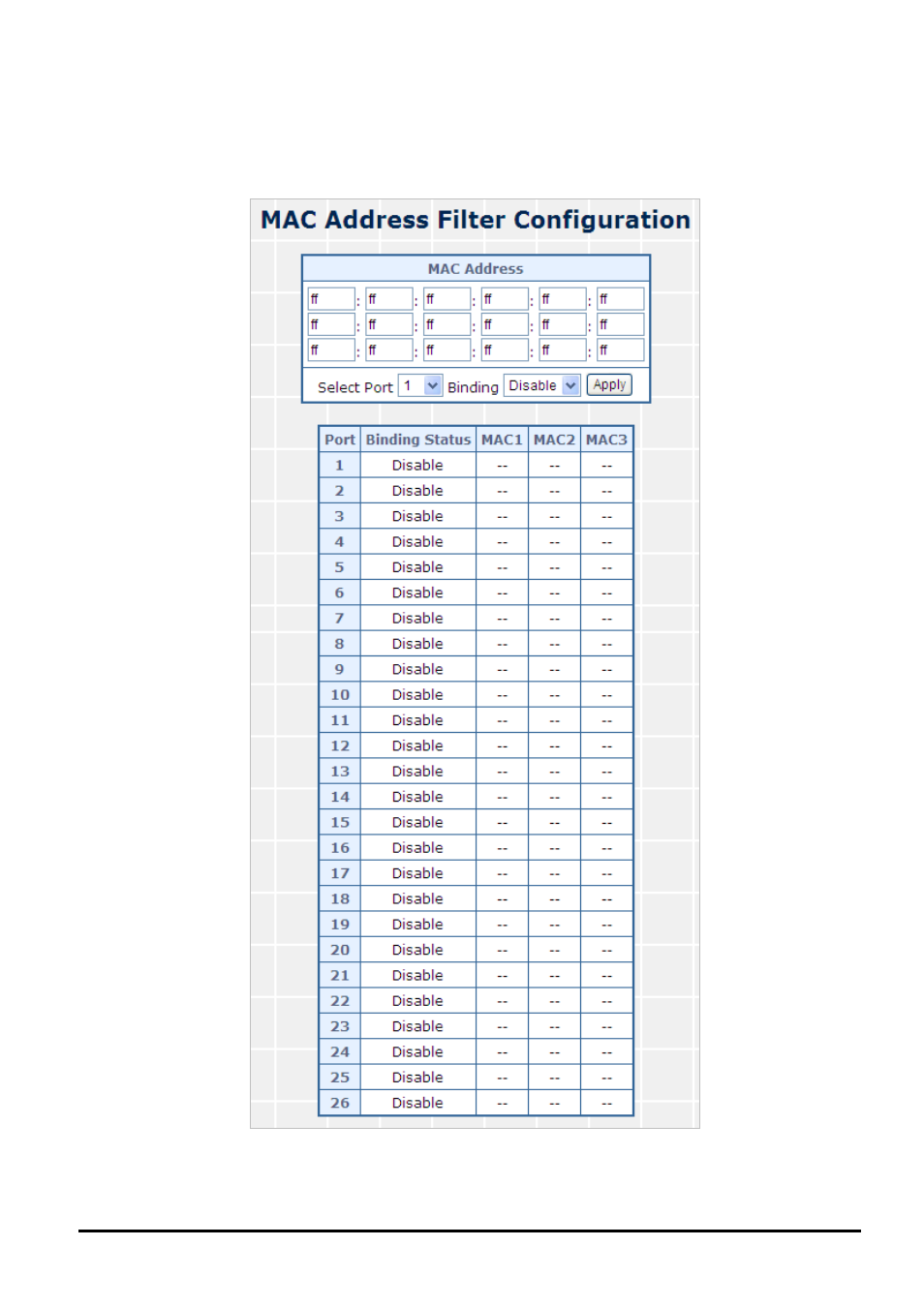 1 mac address filter | PLANET FGSW-2620CS User Manual | Page 59 / 81