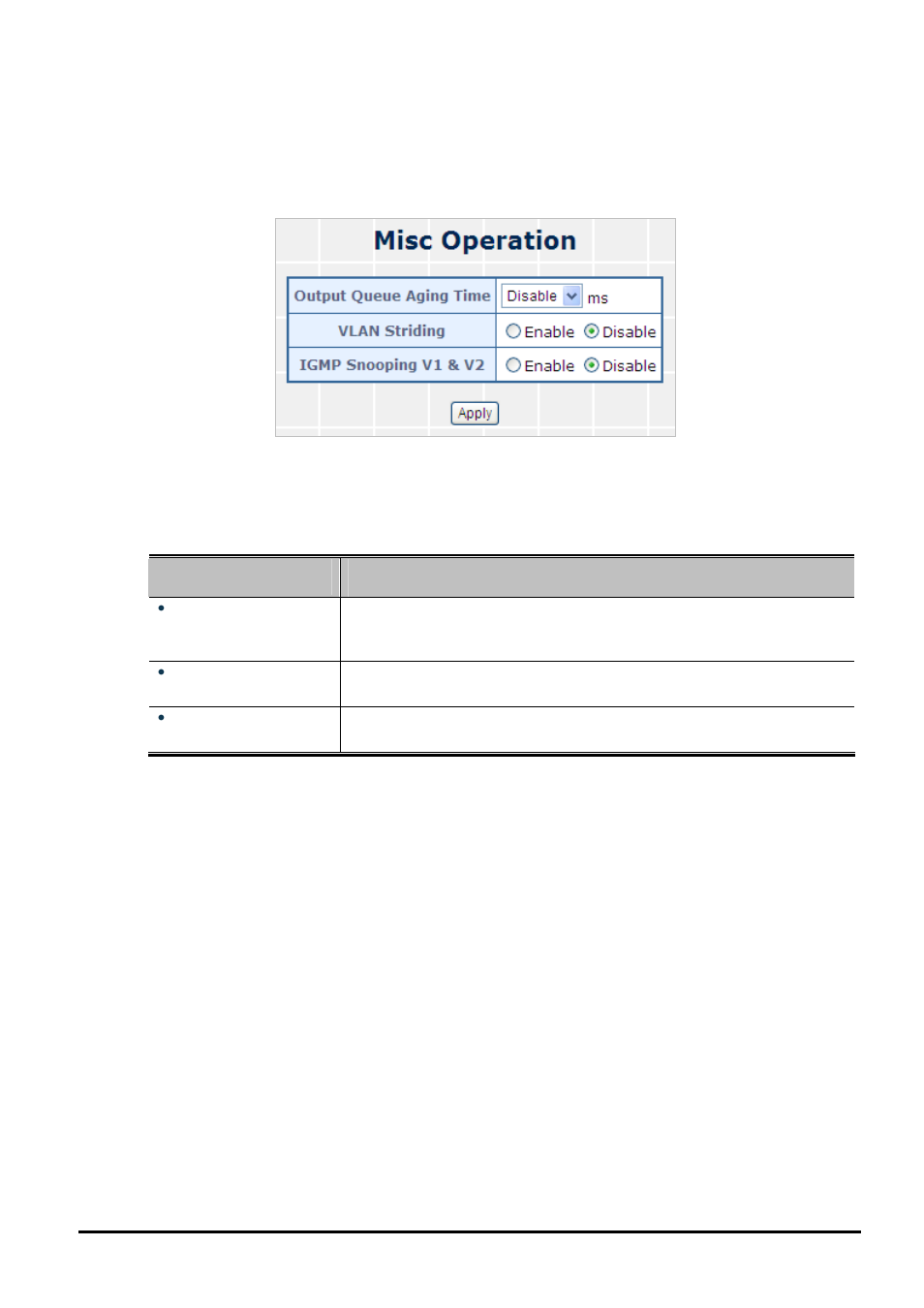 10 misc operation, Peration | PLANET FGSW-2620CS User Manual | Page 72 / 81