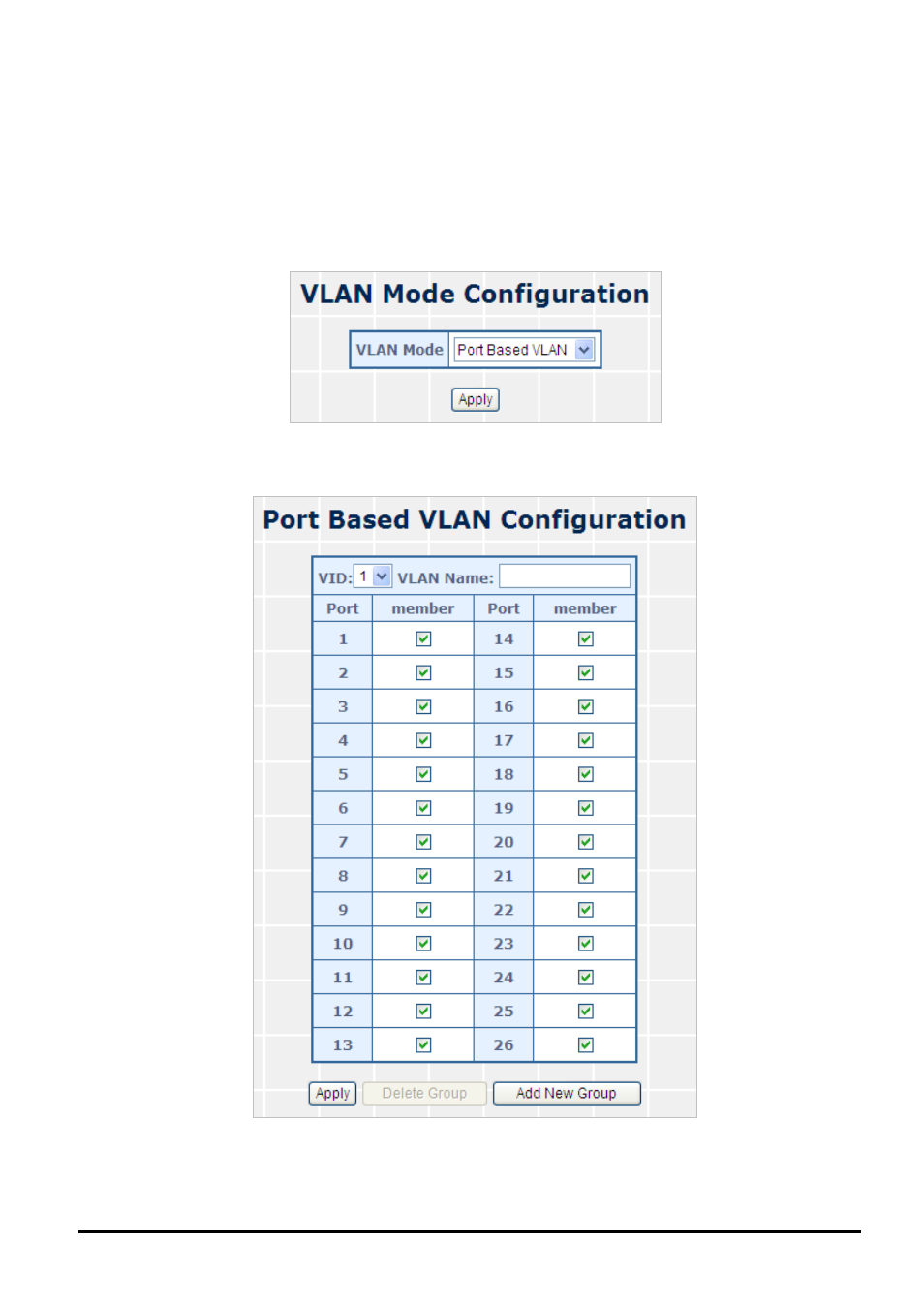 3 port based vlan | PLANET FGSW-2620CS User Manual | Page 46 / 80