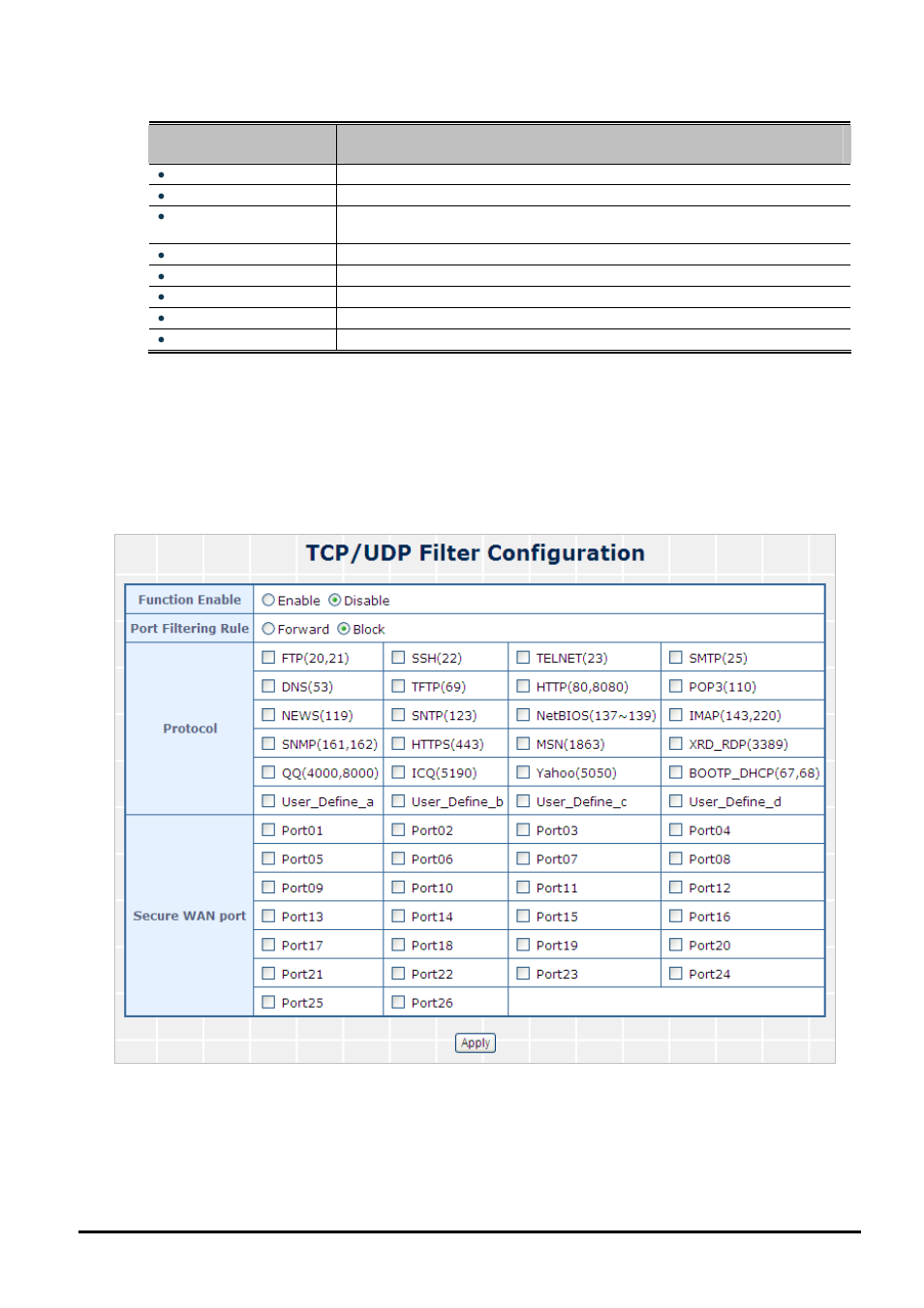 2 tcp / udp filter | PLANET FGSW-2620CS User Manual | Page 59 / 80
