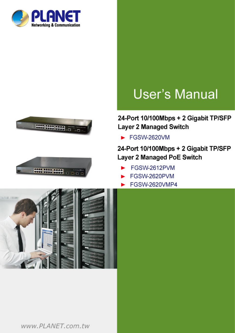 PLANET FGSW-2620VM User Manual | 213 pages