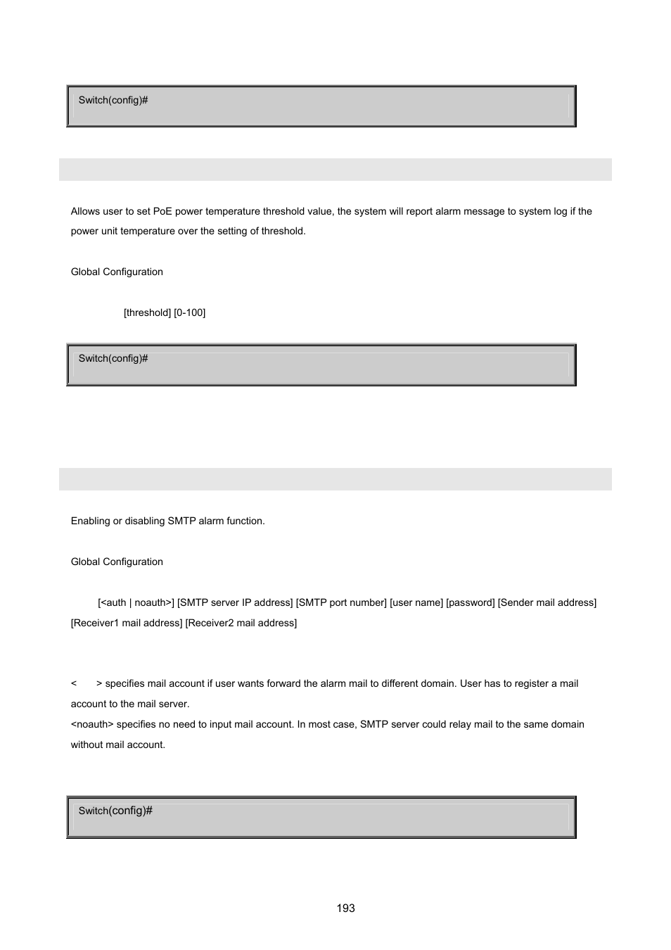 19 smtp, Poe temperature, Smtp | PLANET FGSW-2620VM User Manual | Page 193 / 213