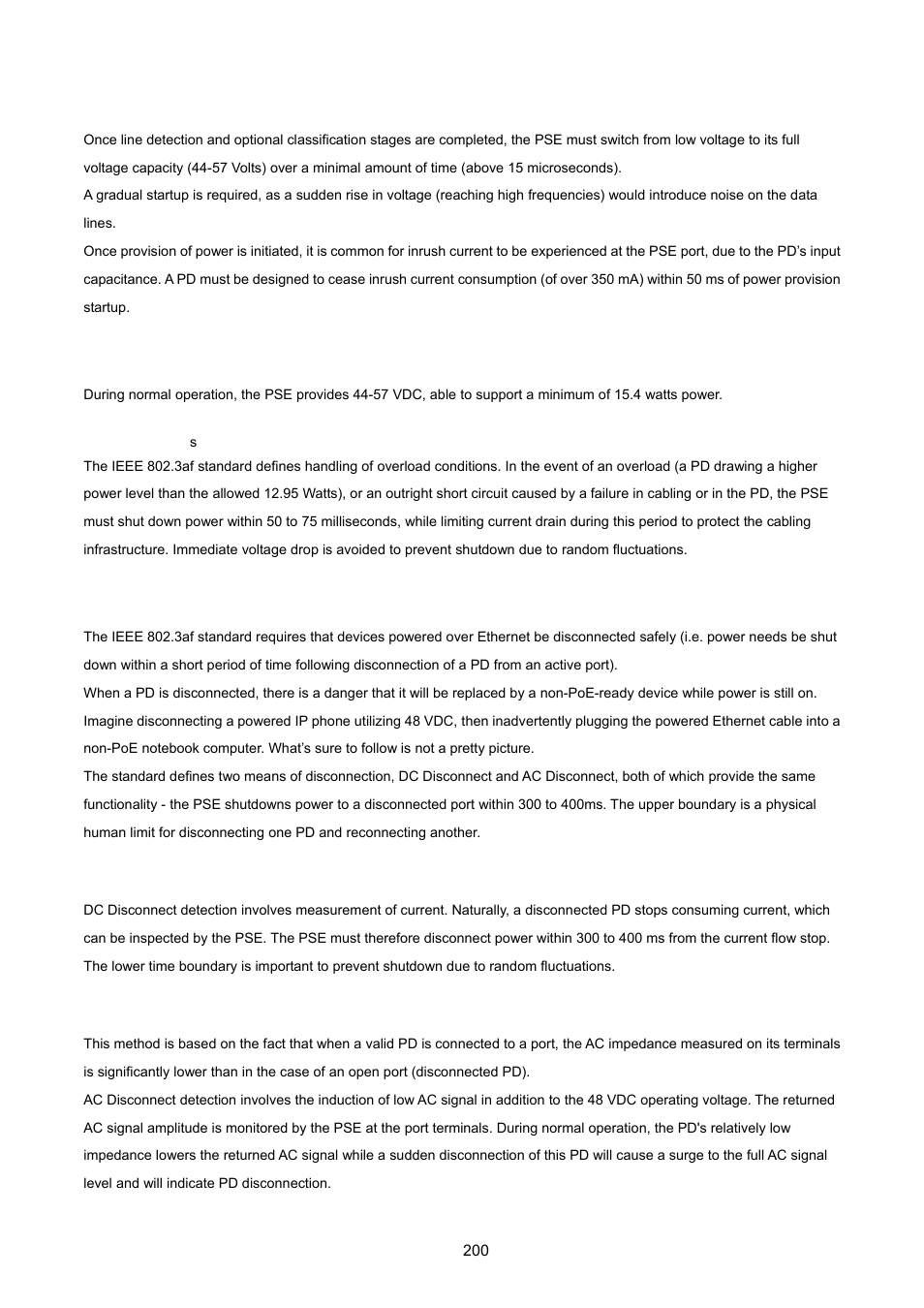 Start-up, Operation, Power disconnection scenarios | PLANET FGSW-2620VM User Manual | Page 200 / 213