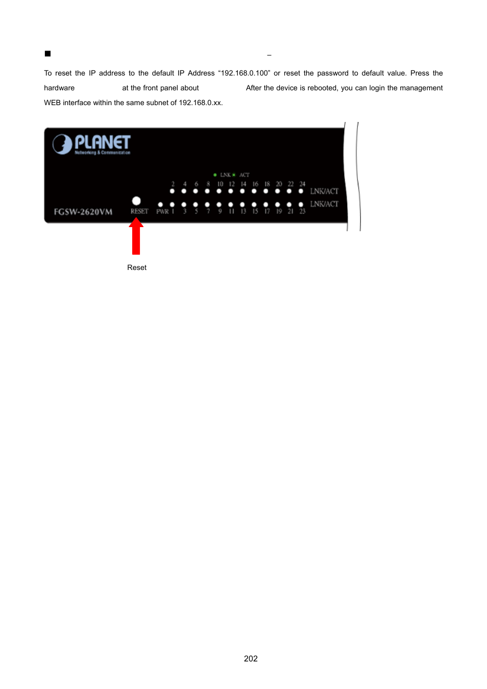 PLANET FGSW-2620VM User Manual | Page 202 / 213