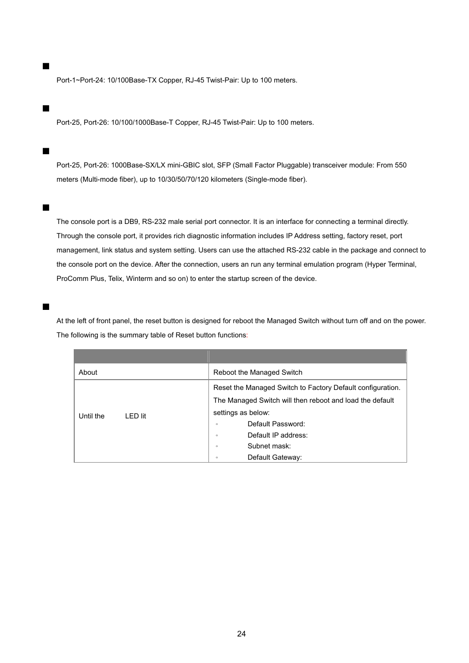 PLANET FGSW-2620VM User Manual | Page 24 / 213
