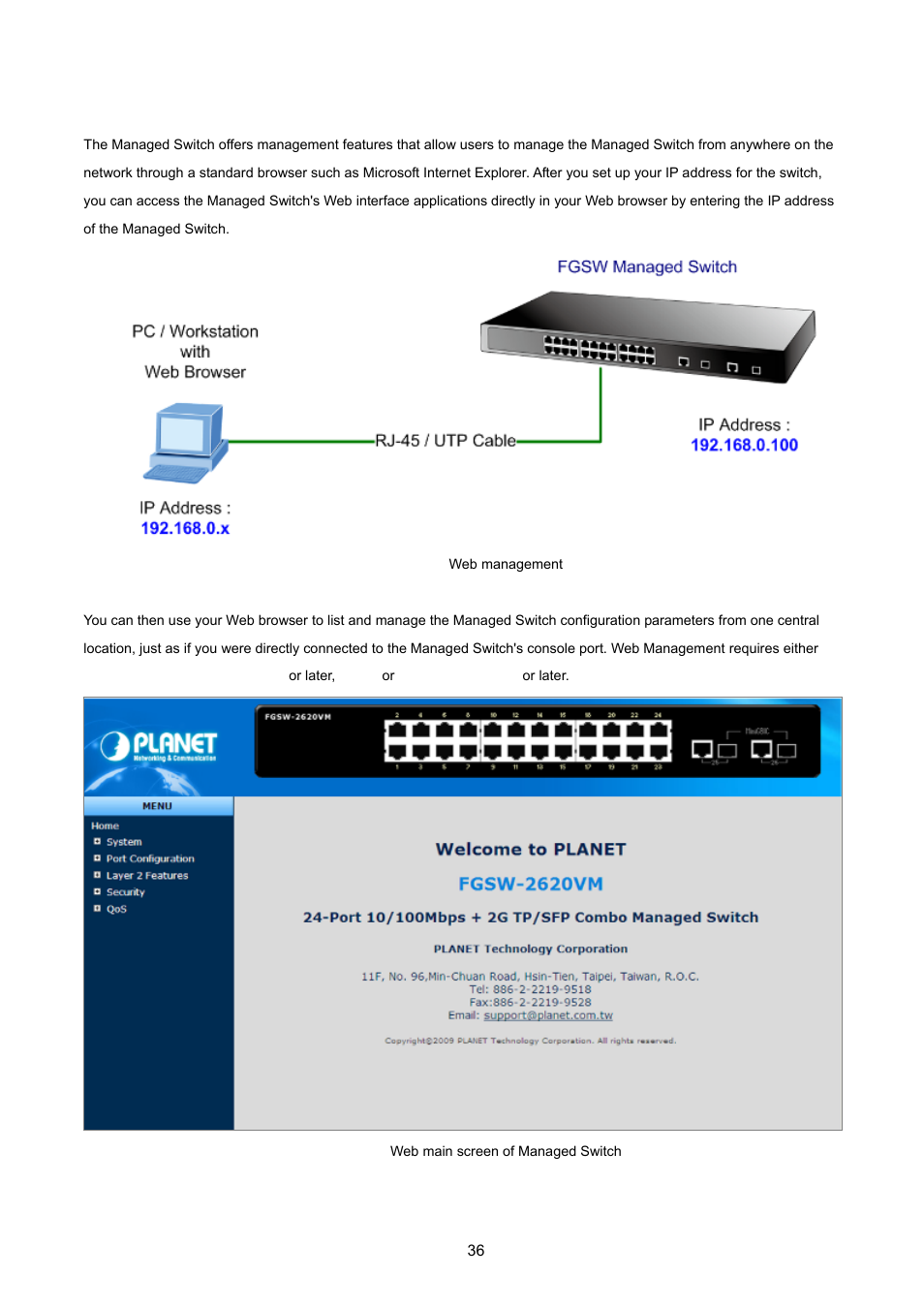 3 web management | PLANET FGSW-2620VM User Manual | Page 36 / 213