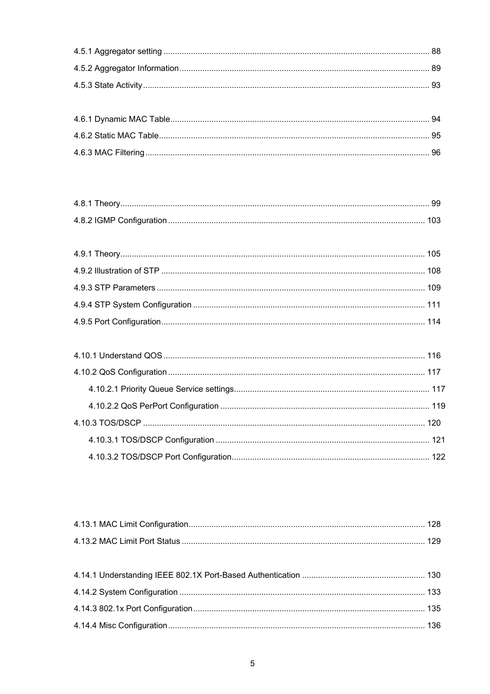 PLANET FGSW-2620VM User Manual | Page 5 / 213