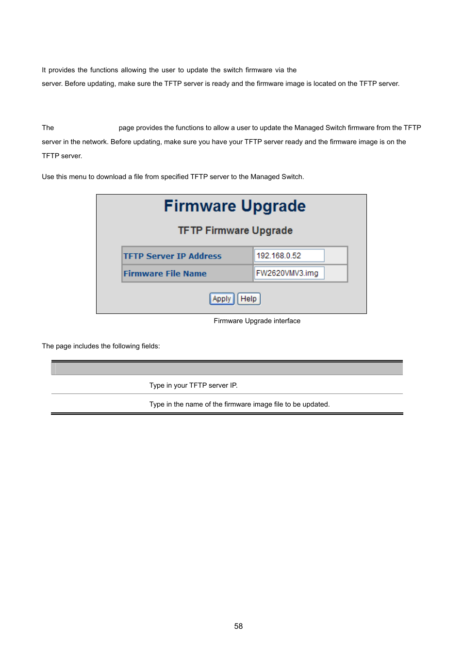 8 firmware upgrade, 1 tftp firmware upgrade | PLANET FGSW-2620VM User Manual | Page 58 / 213