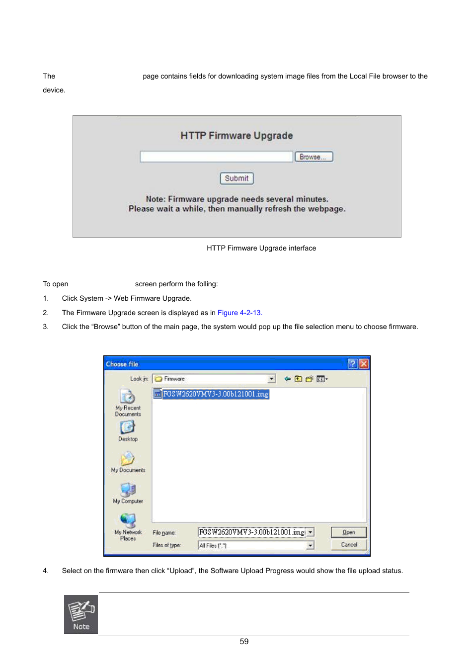 2 http firmware upgrade | PLANET FGSW-2620VM User Manual | Page 59 / 213