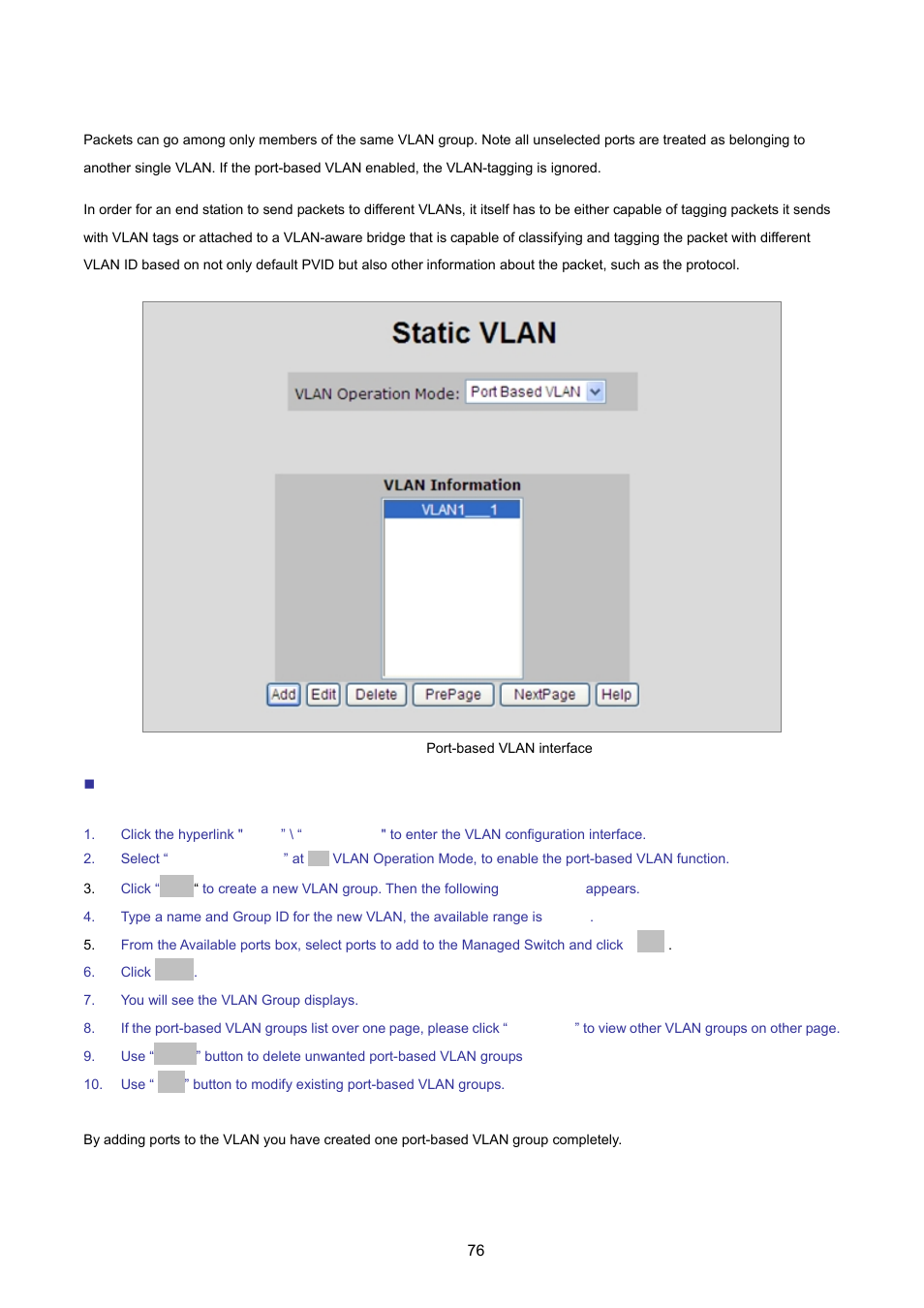 3 port-based vlan | PLANET FGSW-2620VM User Manual | Page 76 / 213