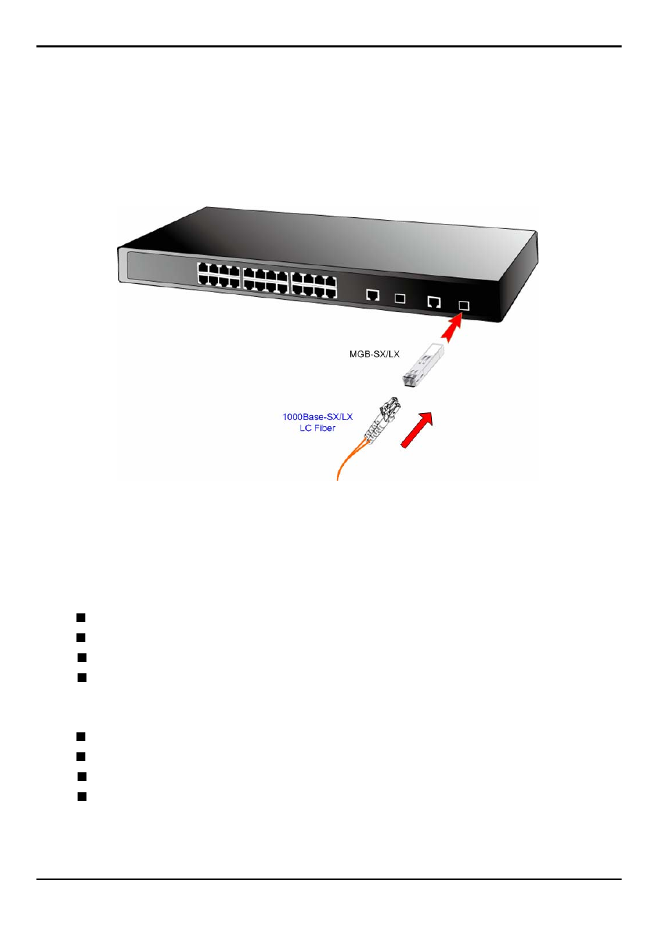 3 installing the sfp transceiver | PLANET FGSW-2620VM User Manual | Page 16 / 96