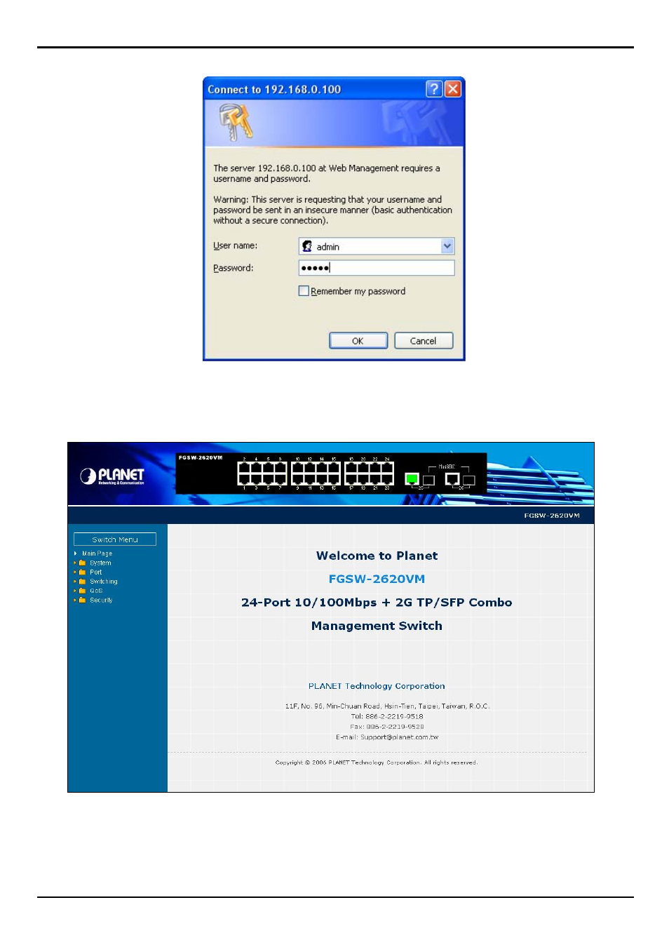PLANET FGSW-2620VM User Manual | Page 21 / 96
