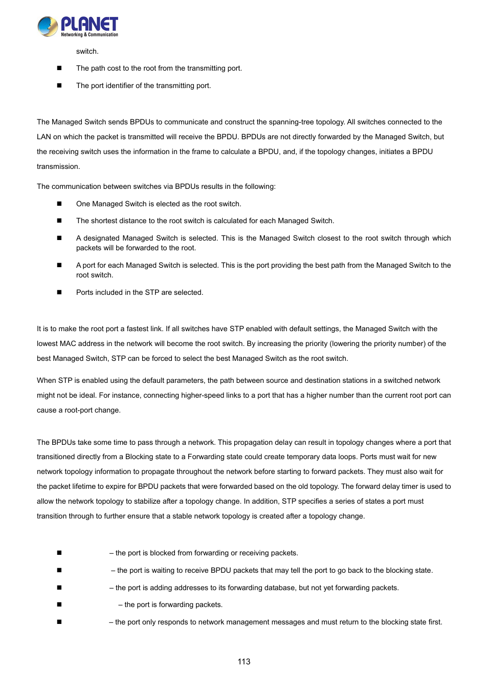 PLANET FGSW-2840 User Manual | Page 113 / 263