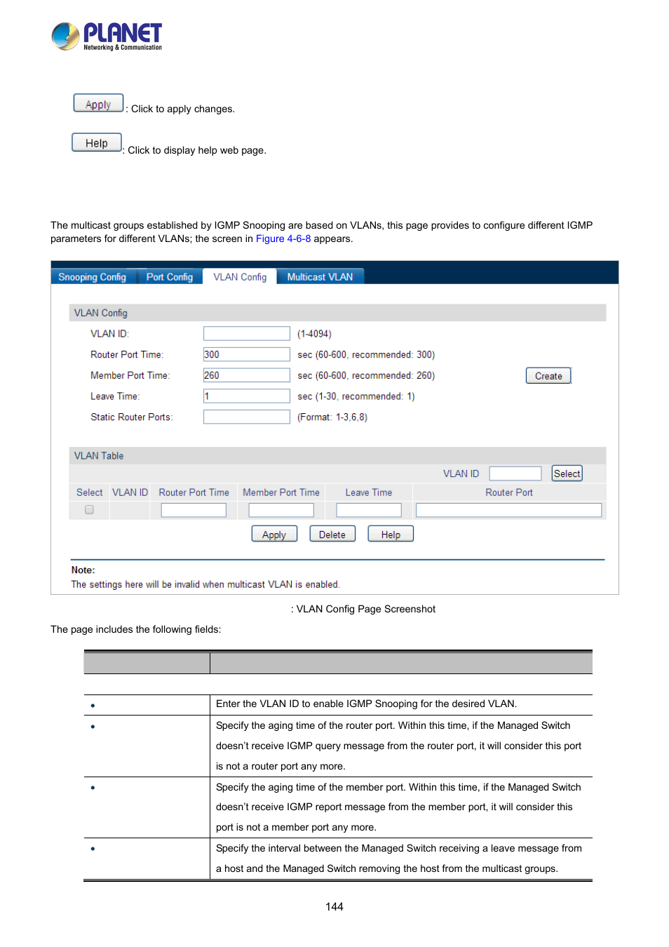 3 vlan config | PLANET FGSW-2840 User Manual | Page 144 / 263