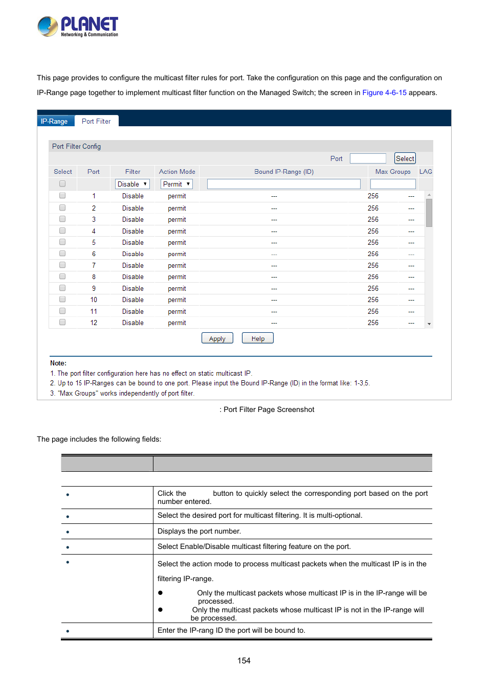2 port filter | PLANET FGSW-2840 User Manual | Page 154 / 263