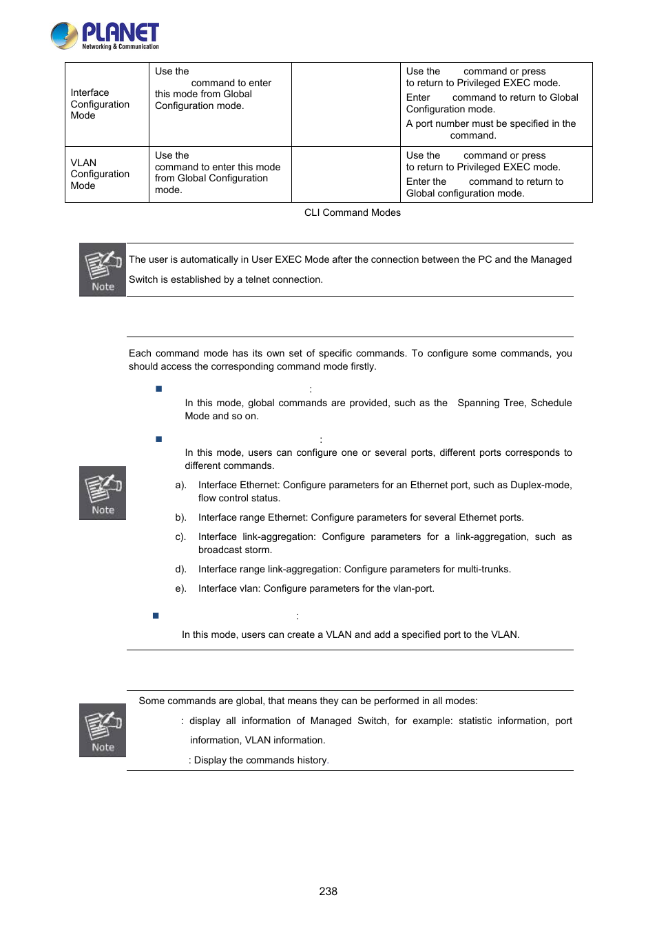 PLANET FGSW-2840 User Manual | Page 238 / 263