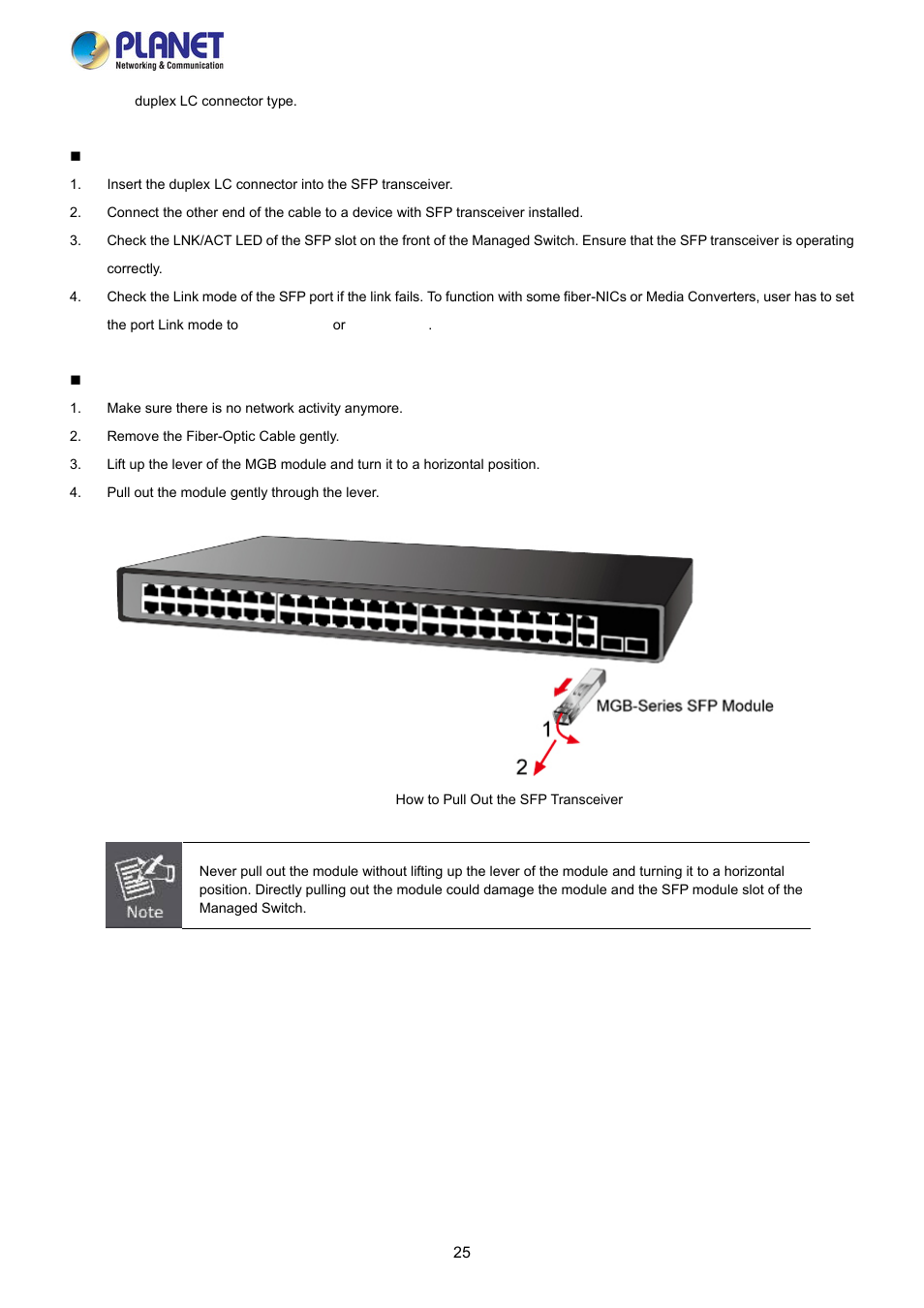 PLANET FGSW-2840 User Manual | Page 25 / 263