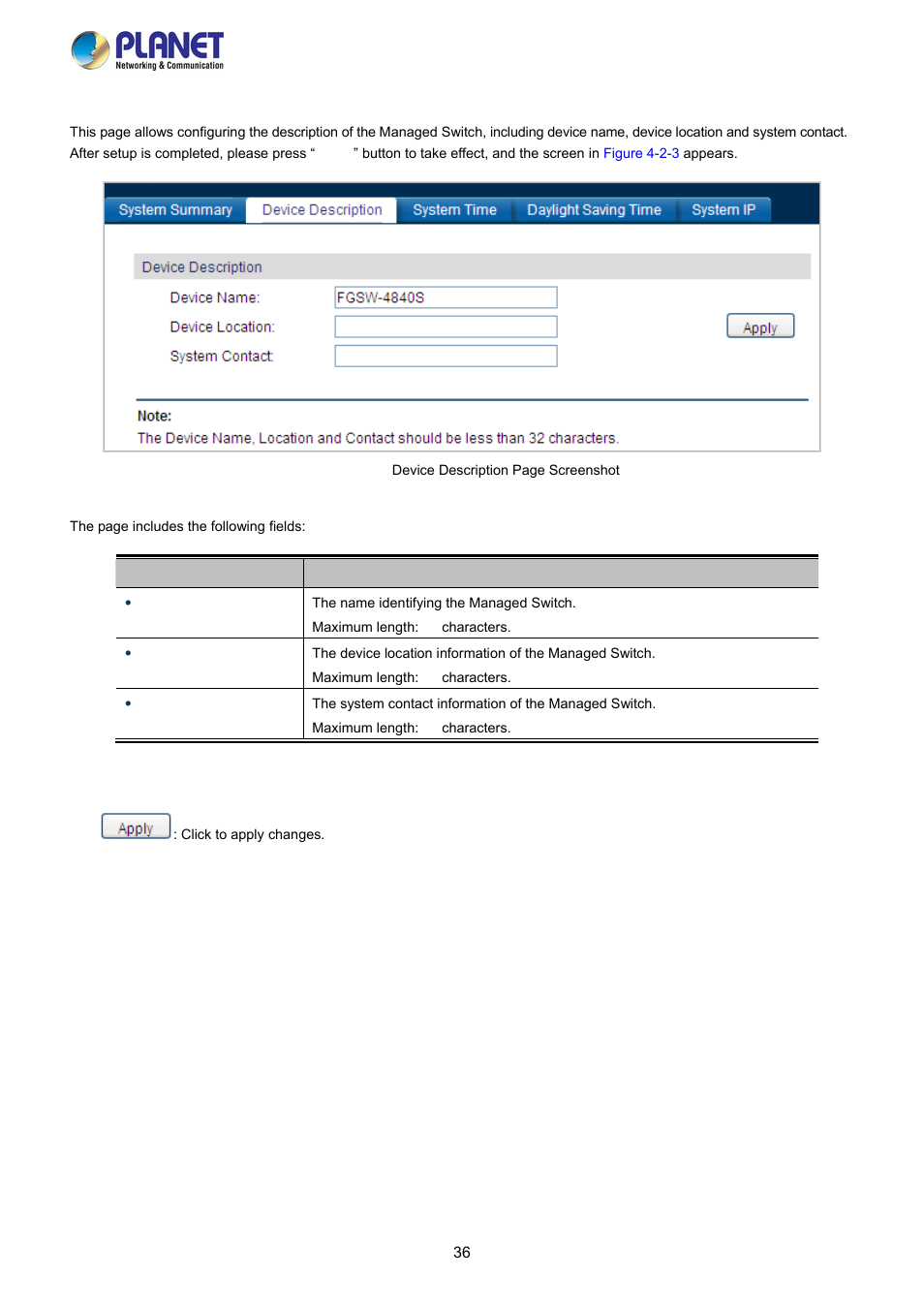 2 device description | PLANET FGSW-2840 User Manual | Page 36 / 263
