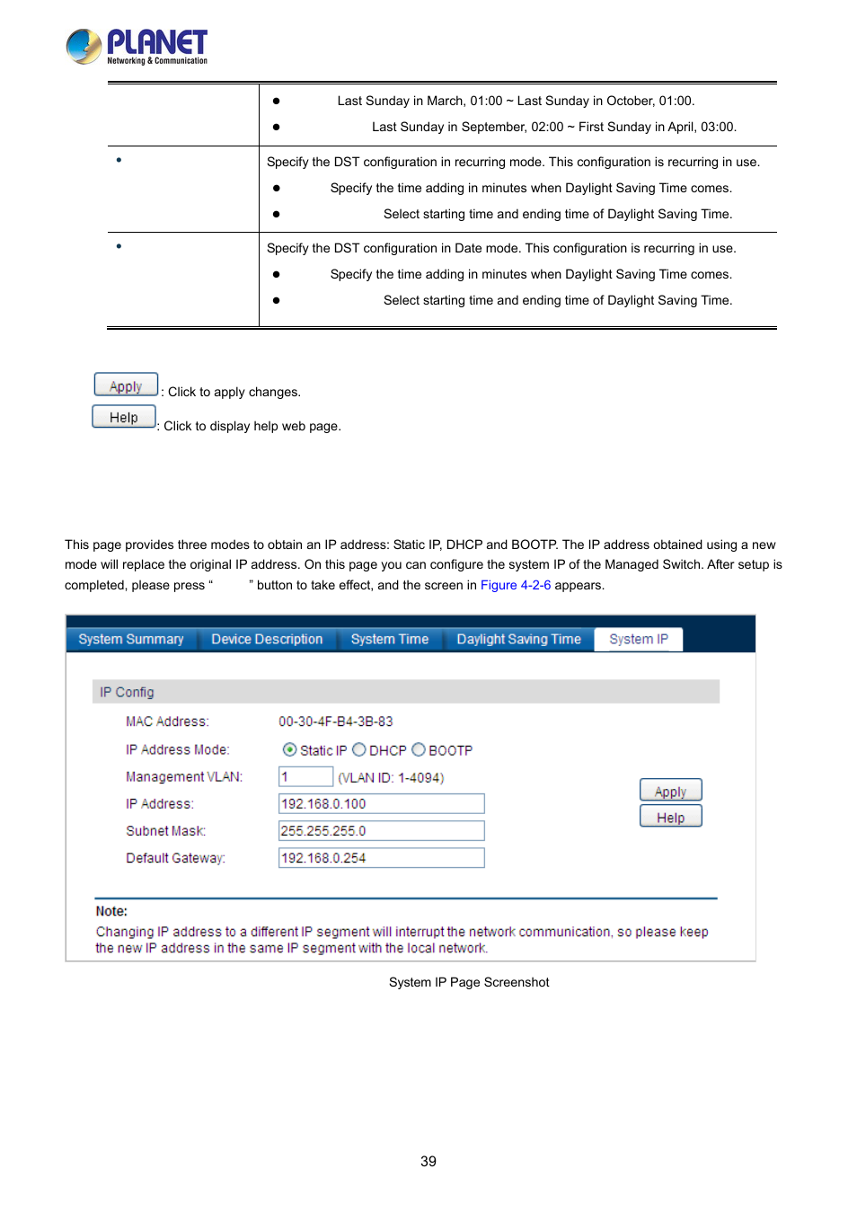 5 system ip | PLANET FGSW-2840 User Manual | Page 39 / 263