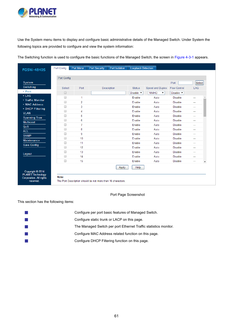 3 switching | PLANET FGSW-2840 User Manual | Page 61 / 263