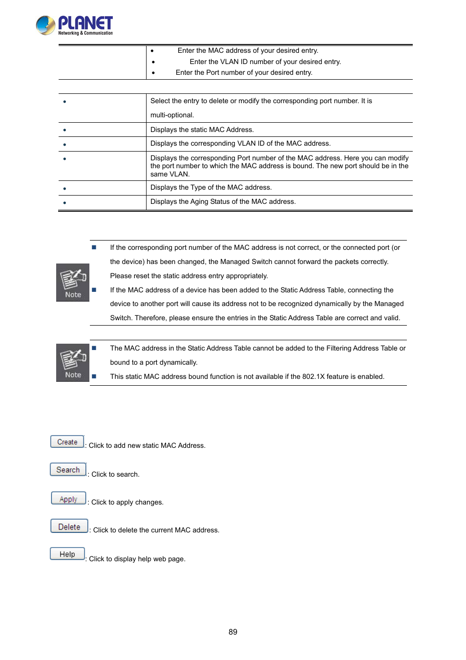 PLANET FGSW-2840 User Manual | Page 89 / 263