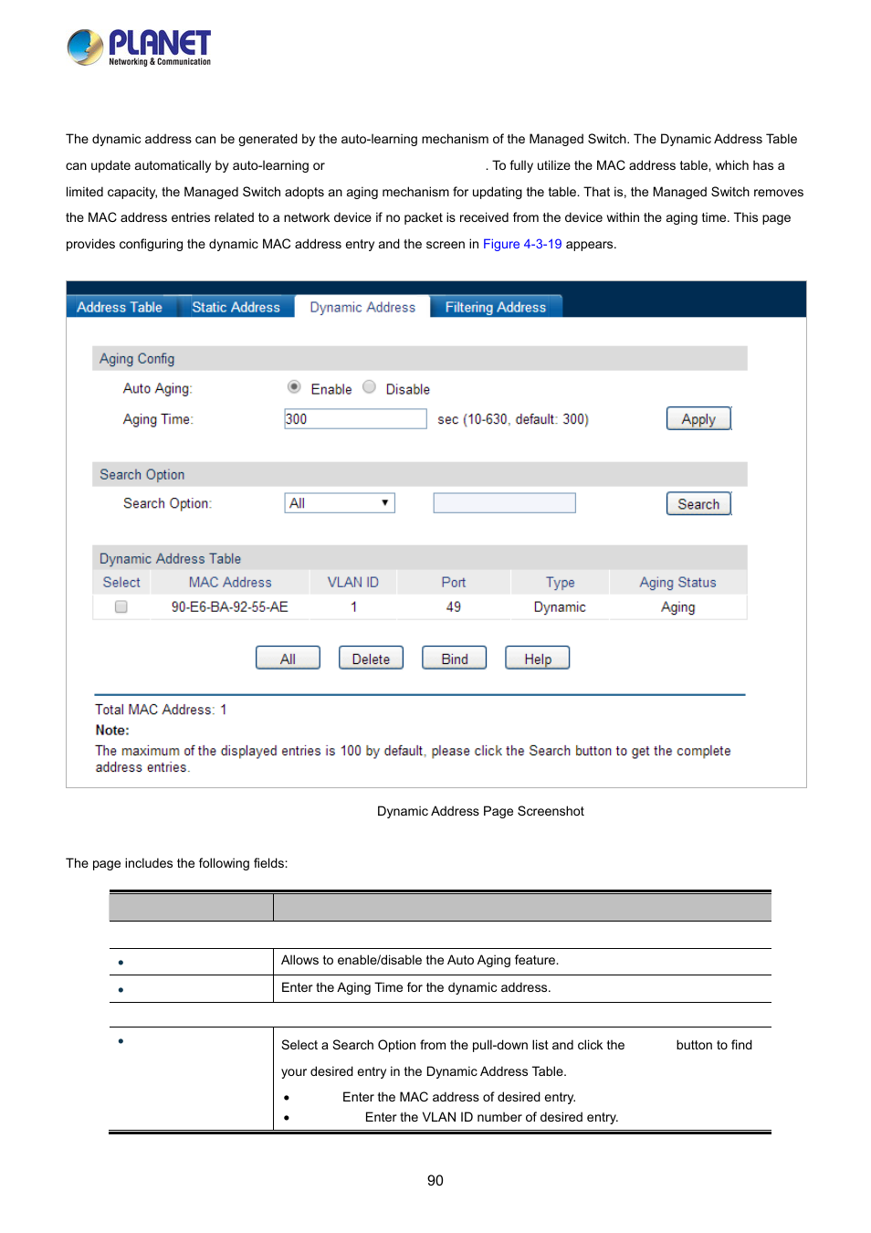 3 dynamic address | PLANET FGSW-2840 User Manual | Page 90 / 263