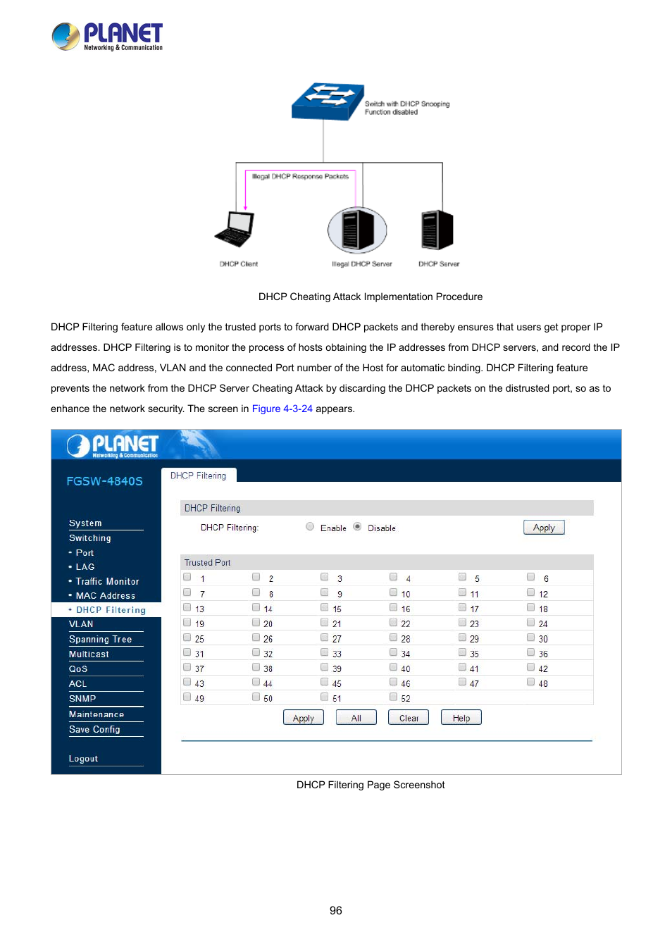 PLANET FGSW-2840 User Manual | Page 96 / 263