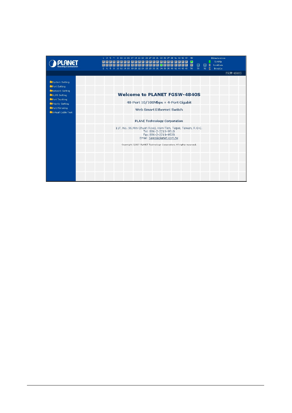 3 main menu | PLANET FGSW-4840S User Manual | Page 11 / 38