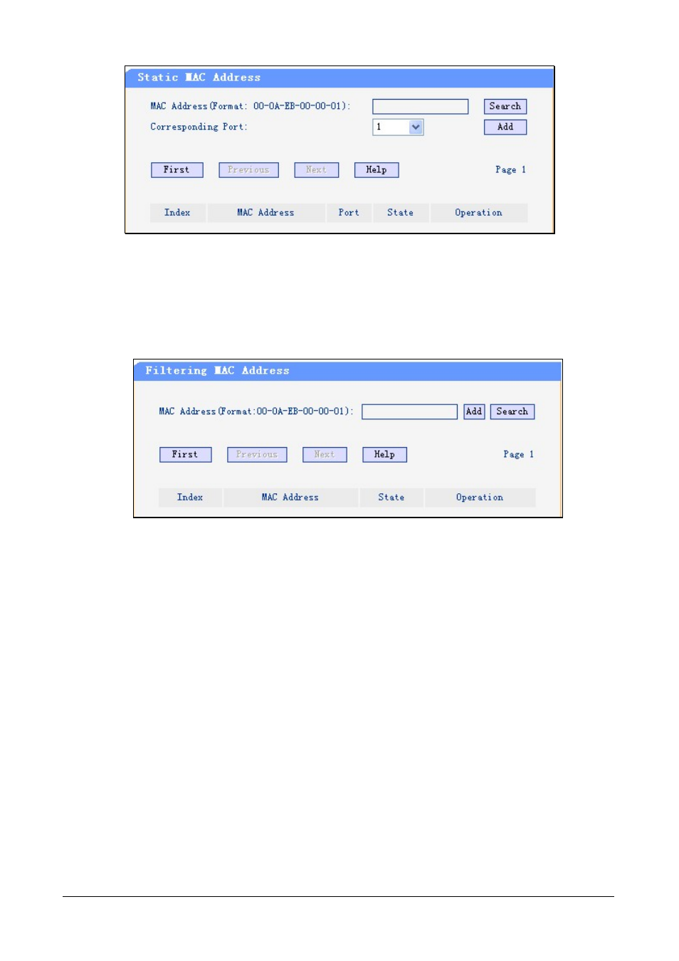 3 filtering mac address, 4 dynamic binding | PLANET FGSW-4840S User Manual | Page 22 / 38