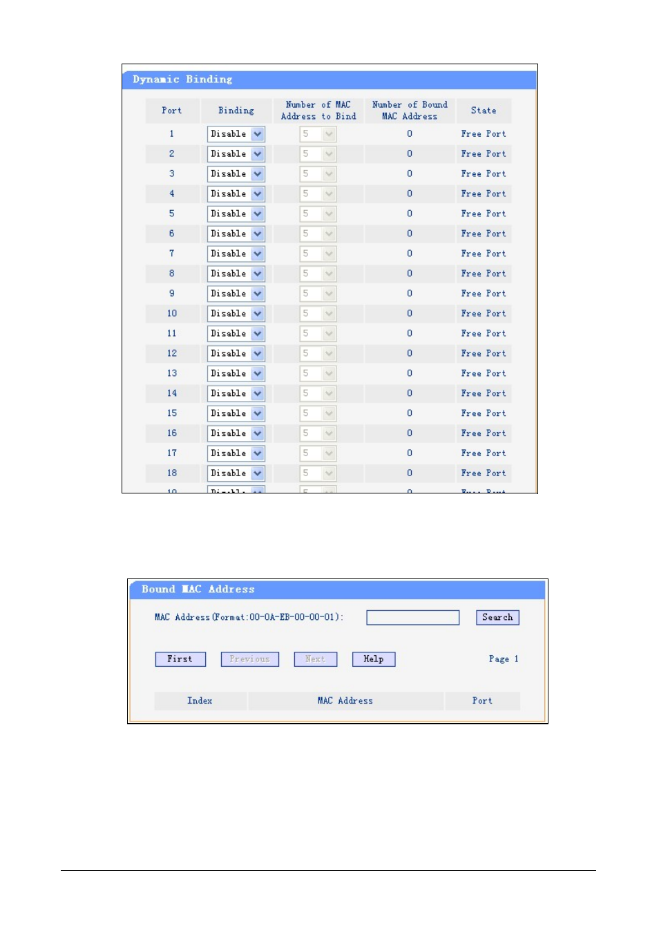5 bound mac address | PLANET FGSW-4840S User Manual | Page 23 / 38