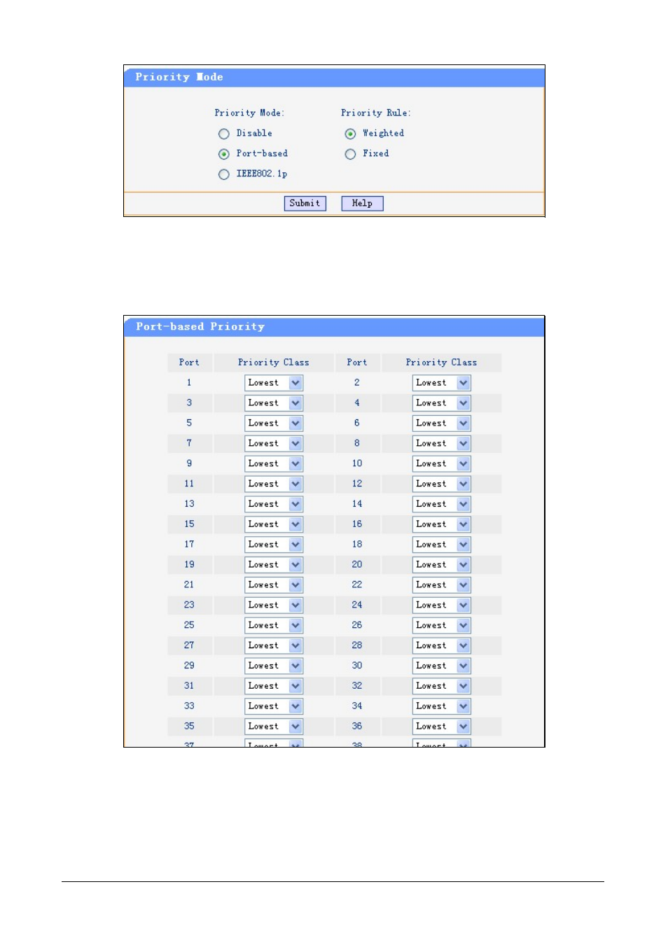 2 port-based priority | PLANET FGSW-4840S User Manual | Page 31 / 38