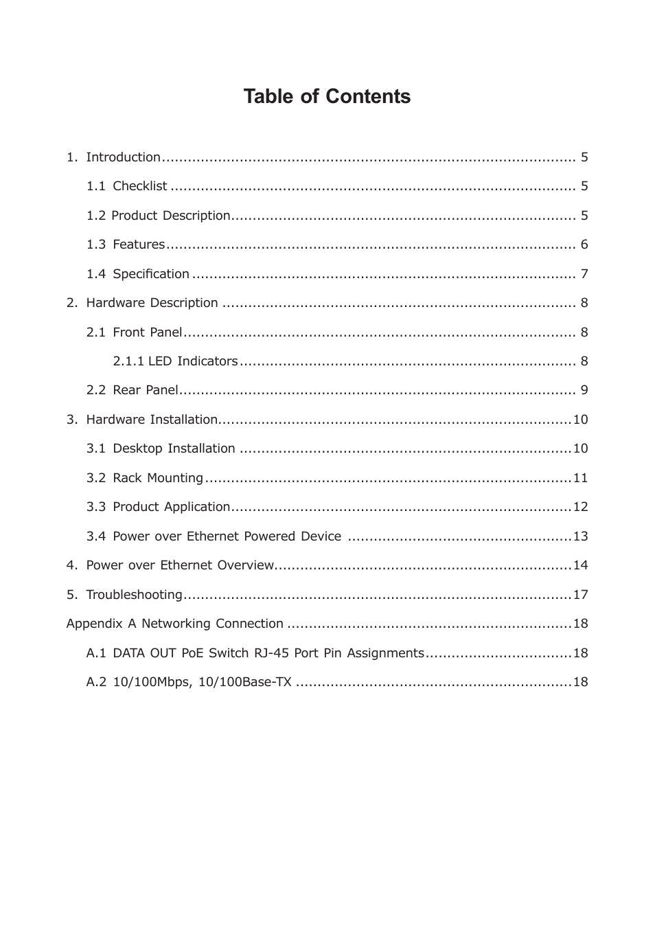 PLANET FNSW-1600P User Manual | Page 4 / 20