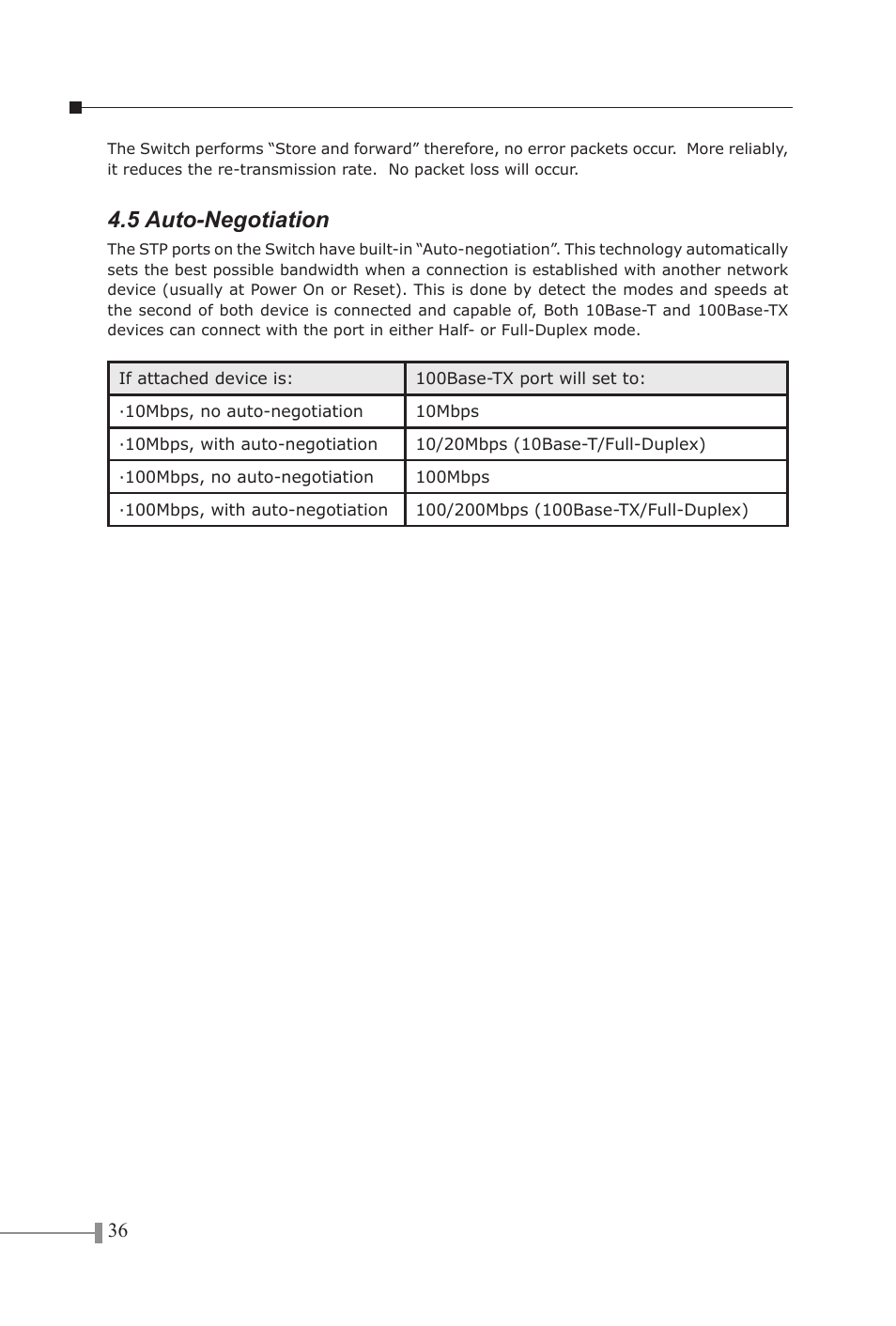 5 auto-negotiation | PLANET FNSW-1602S User Manual | Page 38 / 43