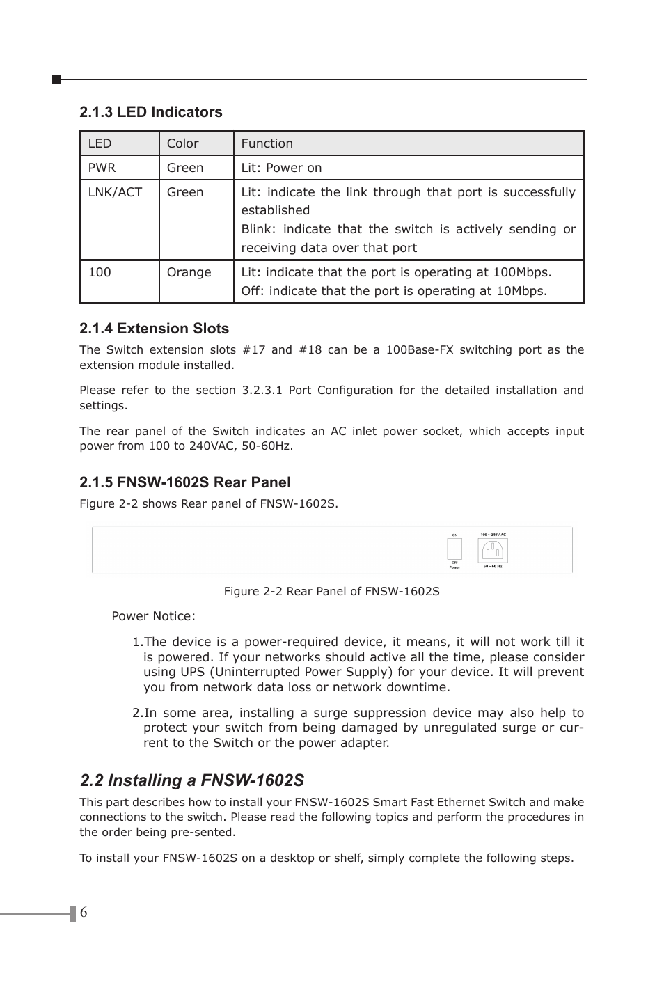 PLANET FNSW-1602S User Manual | Page 8 / 43